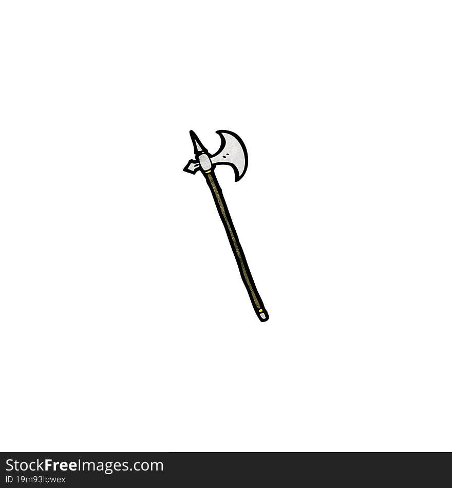 medieval halberd weapon cartoon