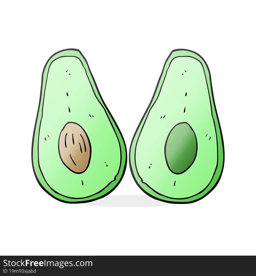 cartoon avocado