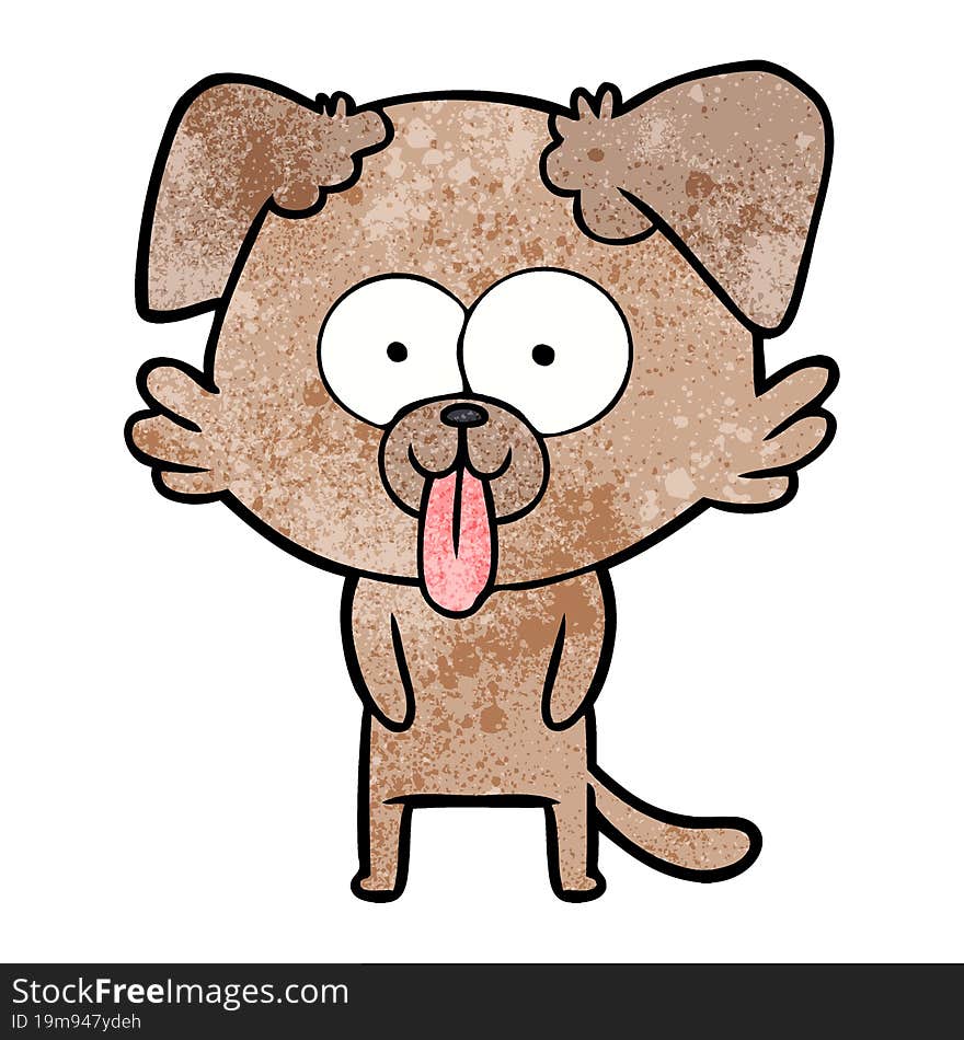 cartoon dog with tongue sticking out. cartoon dog with tongue sticking out