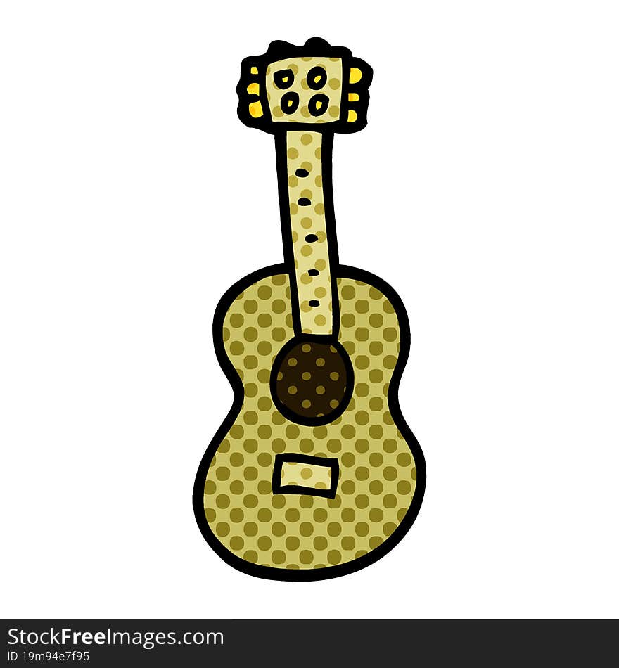 cartoon doodle guitar