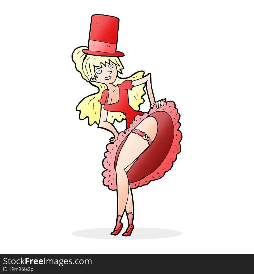 cartoon dancer woman