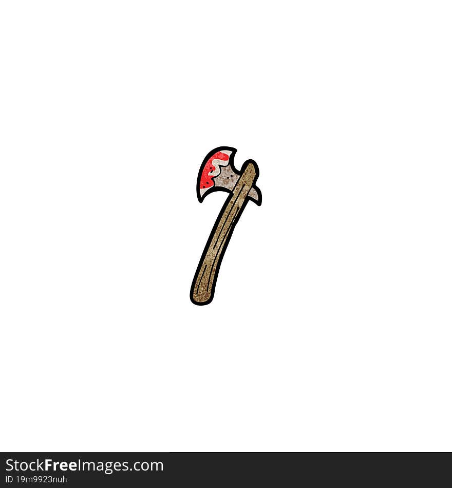 cartoon bloody axe