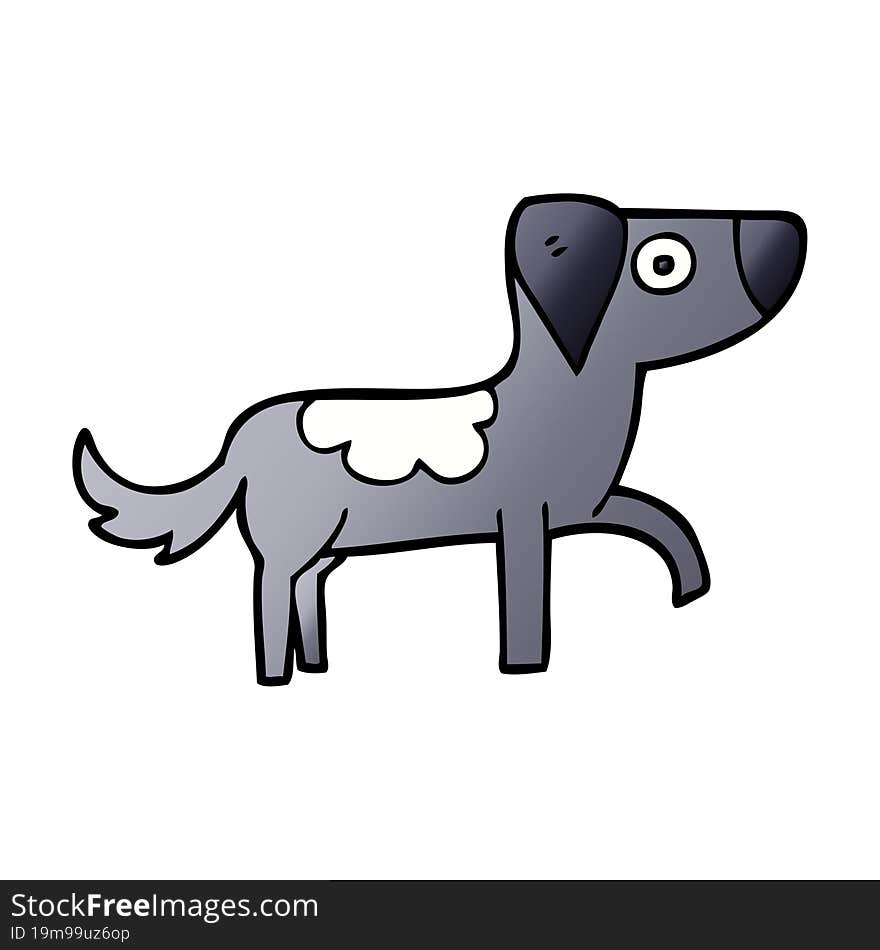 cartoon doodle happy dog