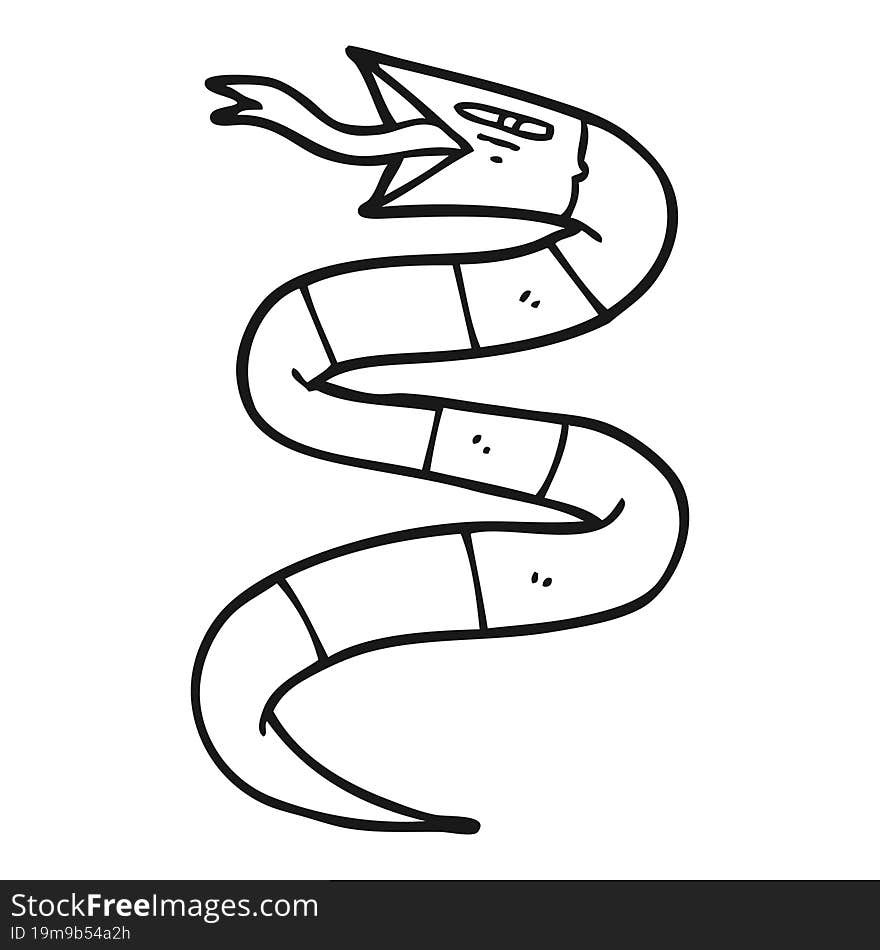 hissing cartoon snake