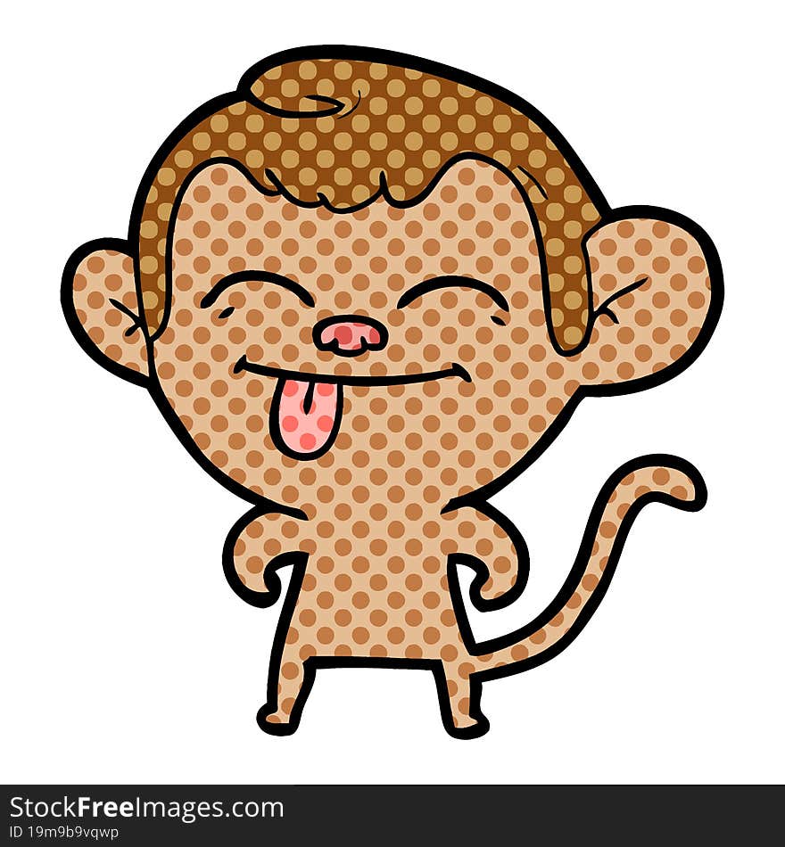 funny cartoon monkey. funny cartoon monkey