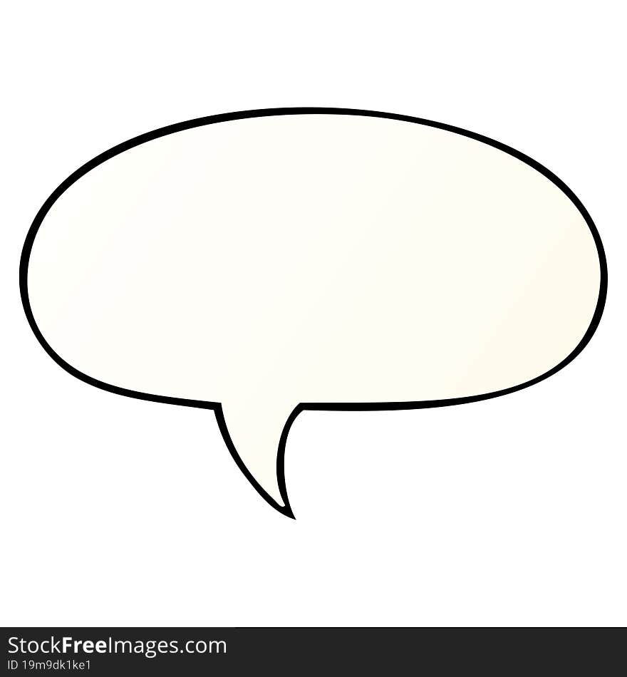 cartoon speech bubble in smooth gradient style with speech bubble in smooth gradient style