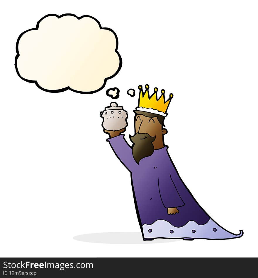 one of the three wise men with thought bubble