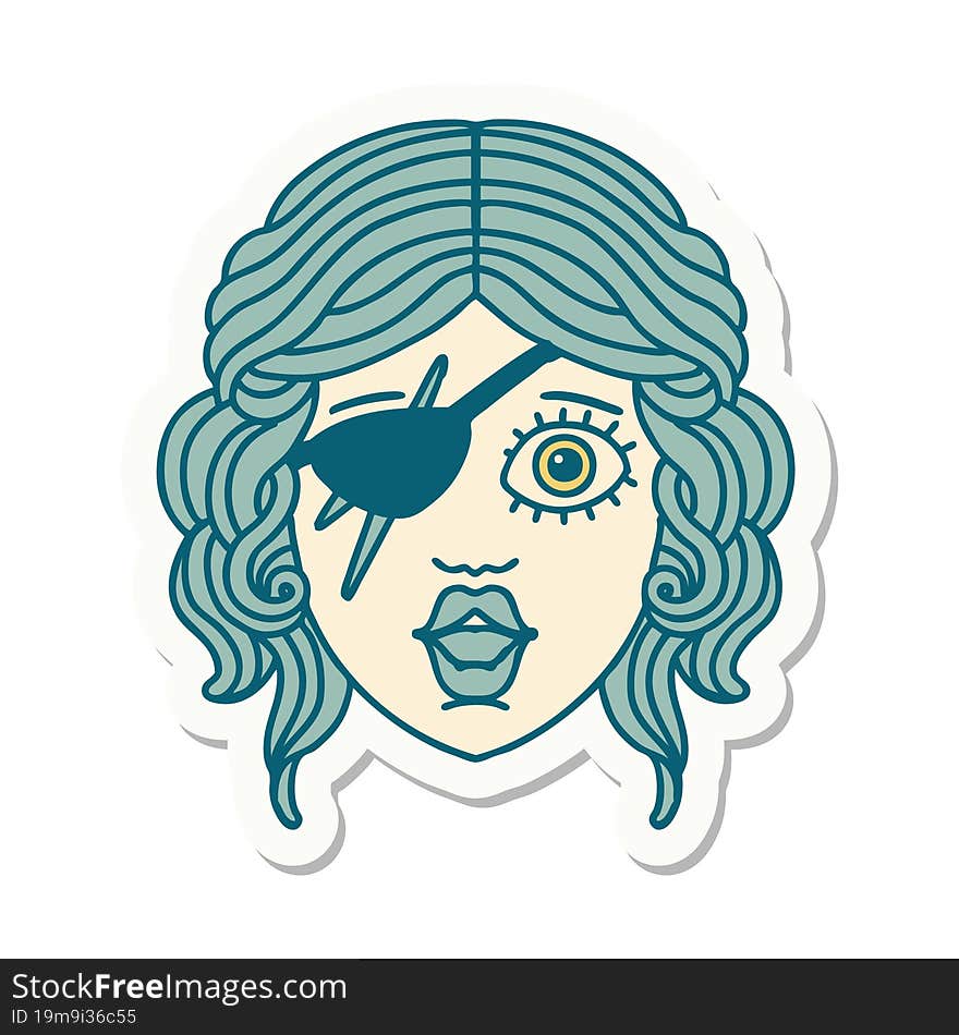 sticker of a human rogue character. sticker of a human rogue character