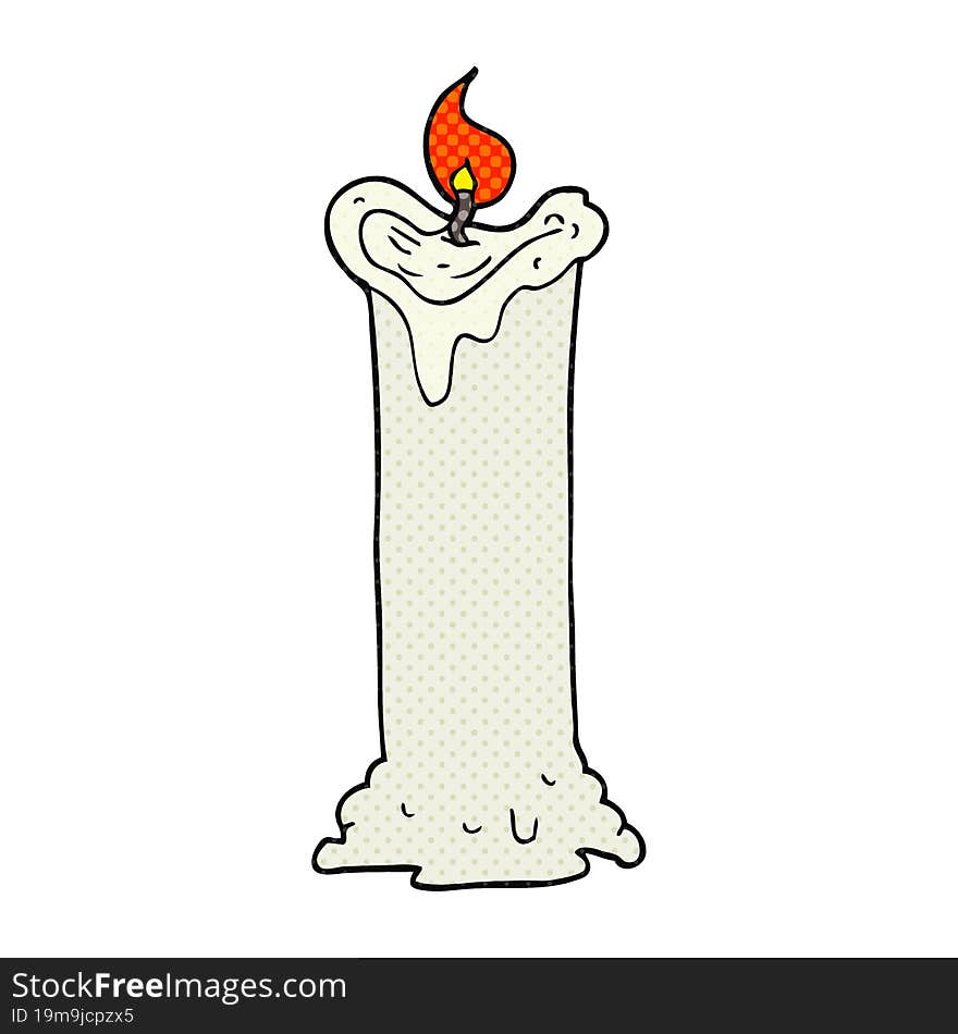 Cartoon Spooky Candle