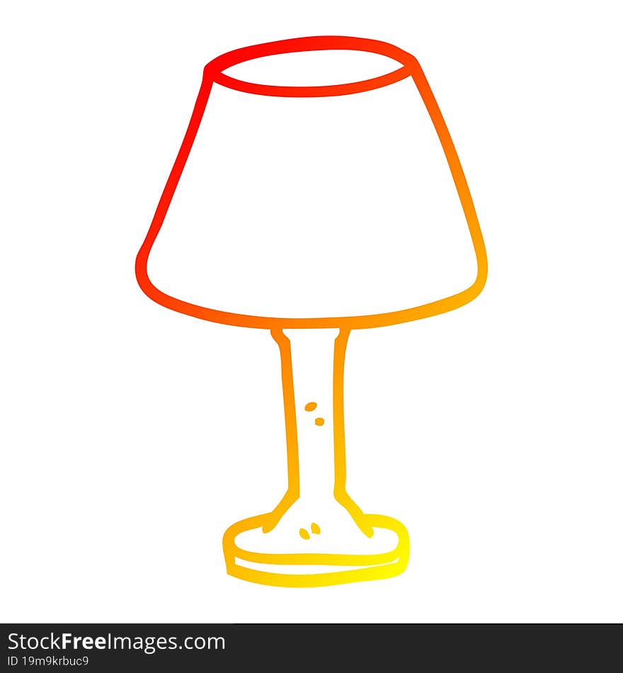 warm gradient line drawing cartoon decorative lamp