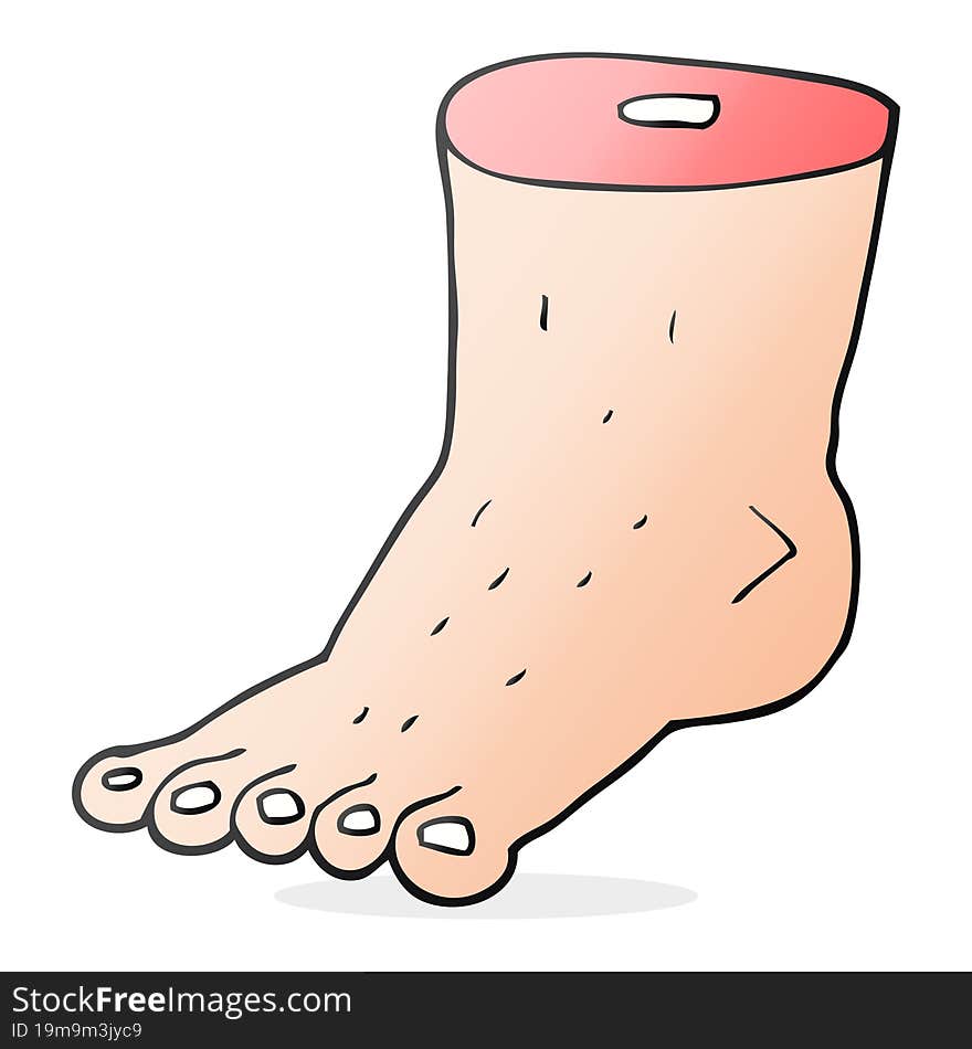 cartoon foot