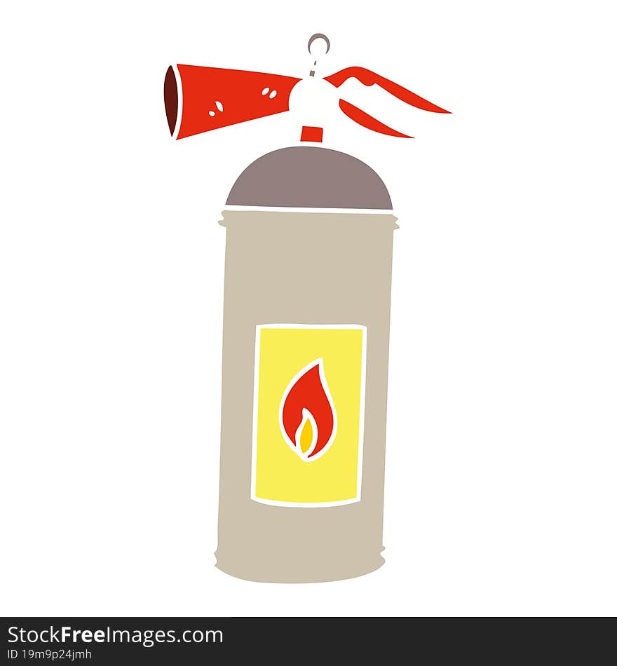 Quirky Hand Drawn Cartoon Fire Extinguisher