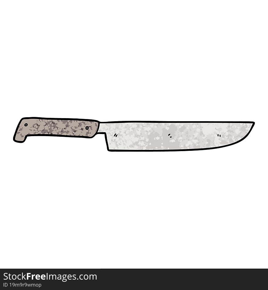 cartoon kitchen knife. cartoon kitchen knife