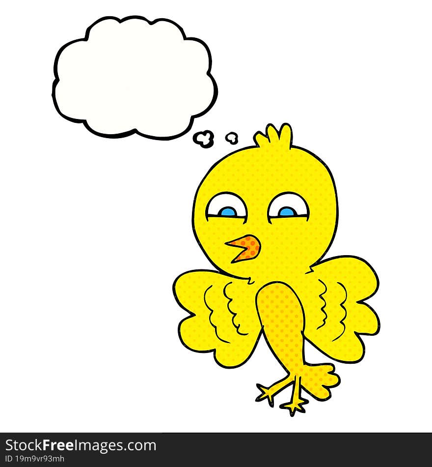 thought bubble cartoon bird