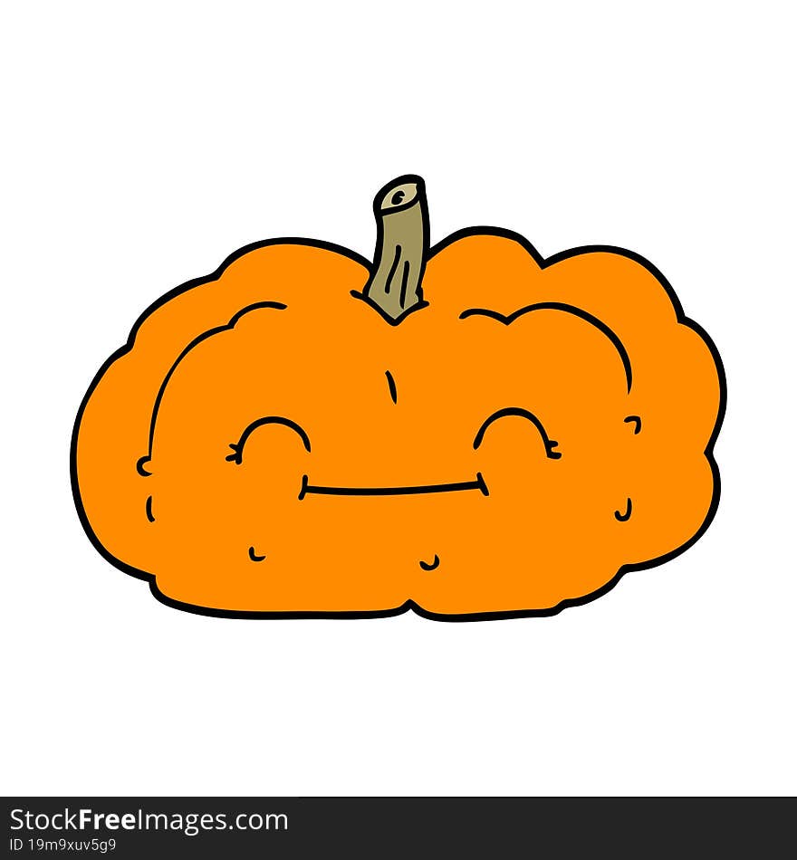 Cartoon Doodle Happy Pumpkin