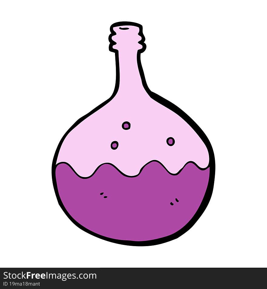 cartoon bubbling chemicals