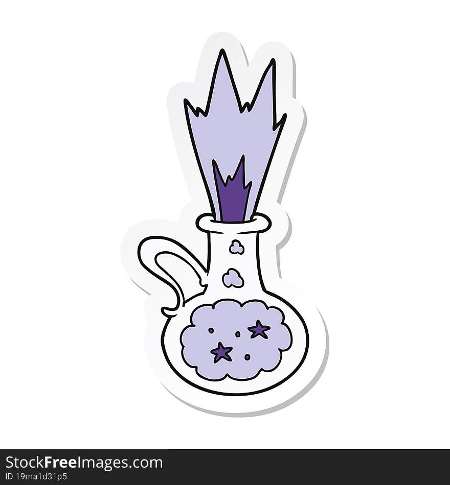 sticker of a cartoon magic potion