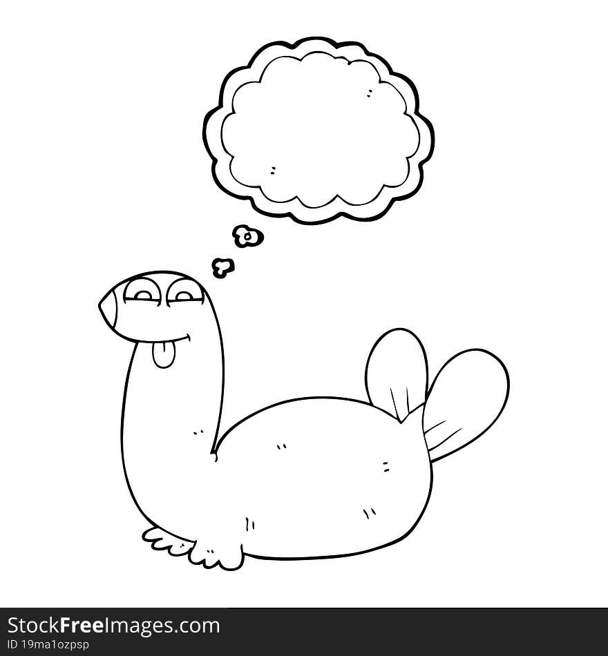 thought bubble cartoon seal