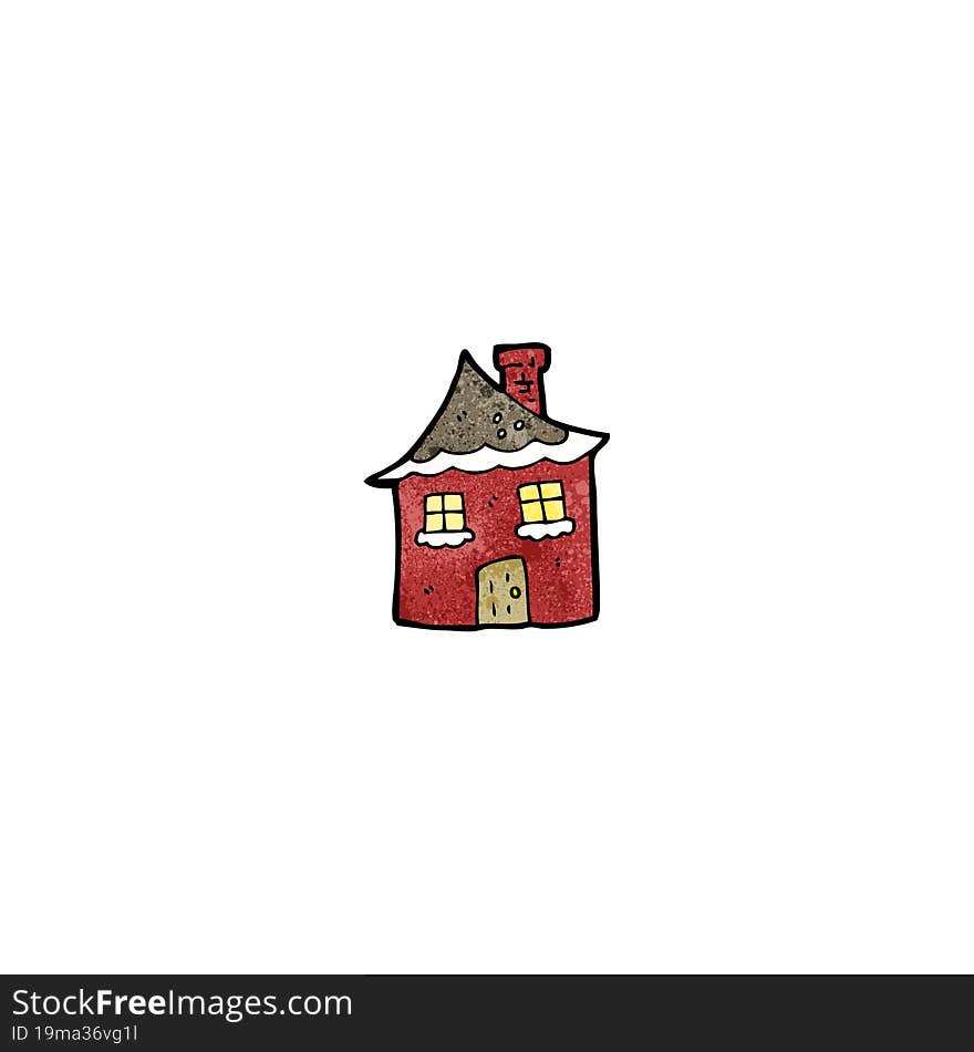 Cartoon Snowy House