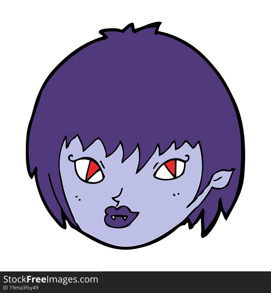 cartoon vampire girl face