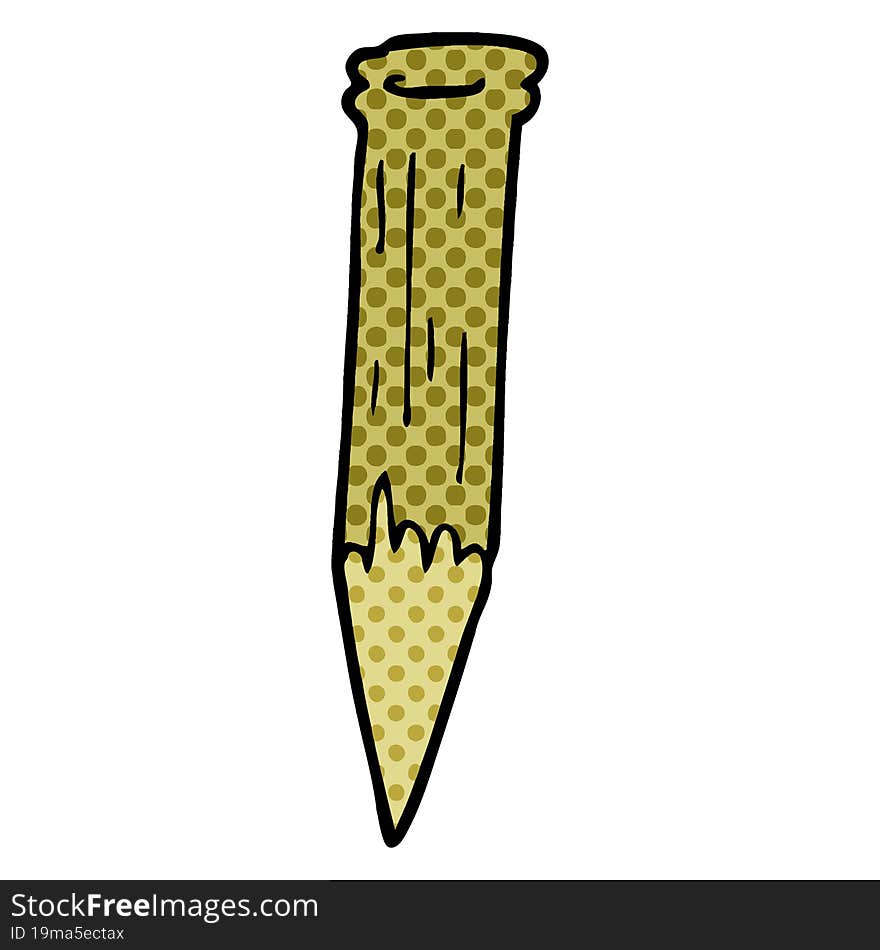 cartoon doodle wooden stake