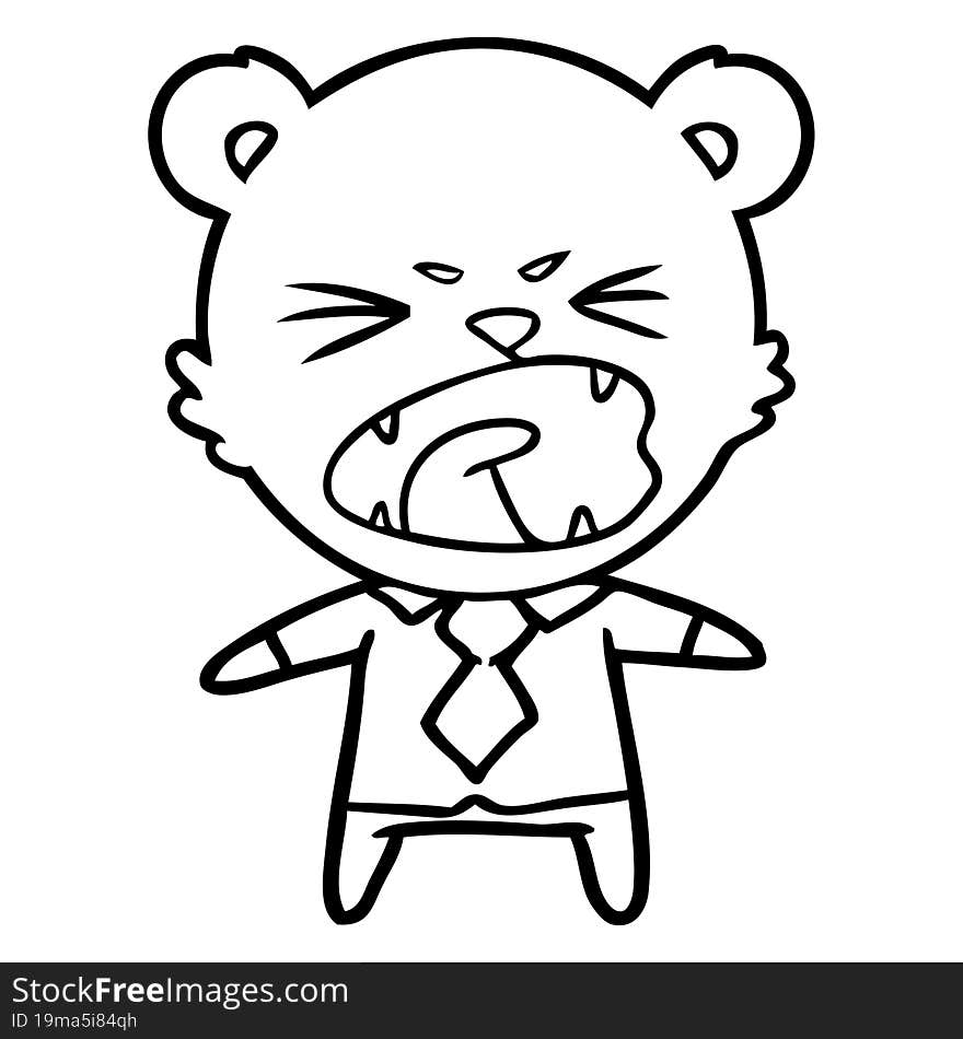 angry cartoon bear. angry cartoon bear