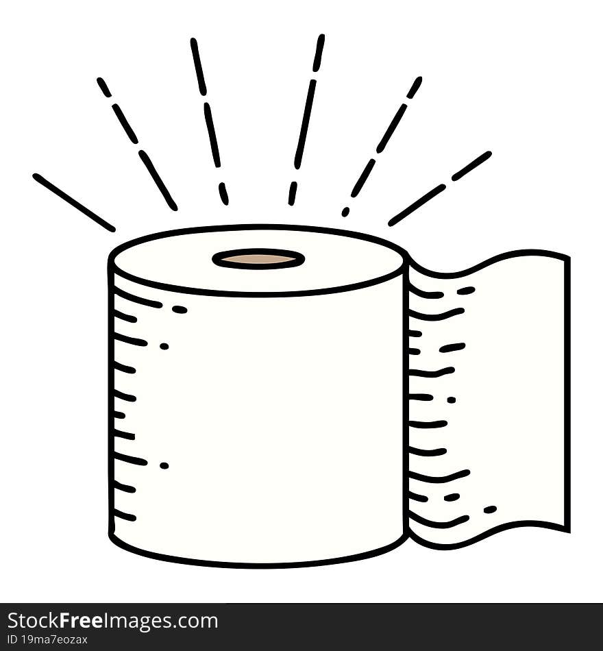 traditional tattoo style toilet paper