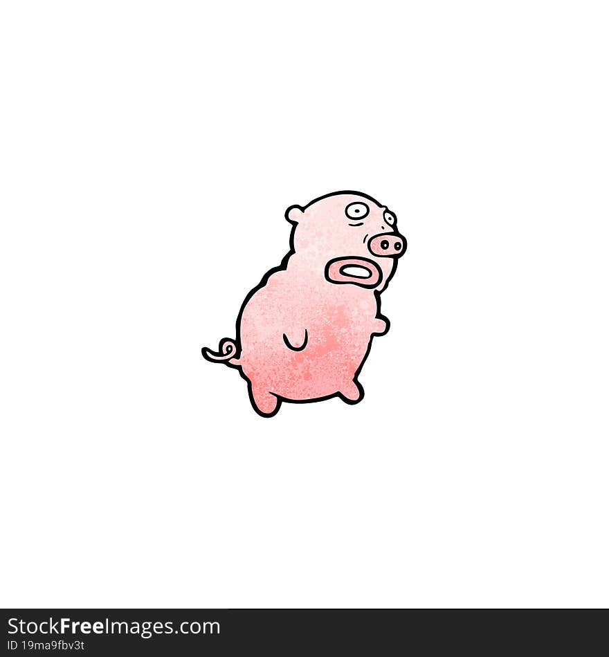 ugly pig cartoon