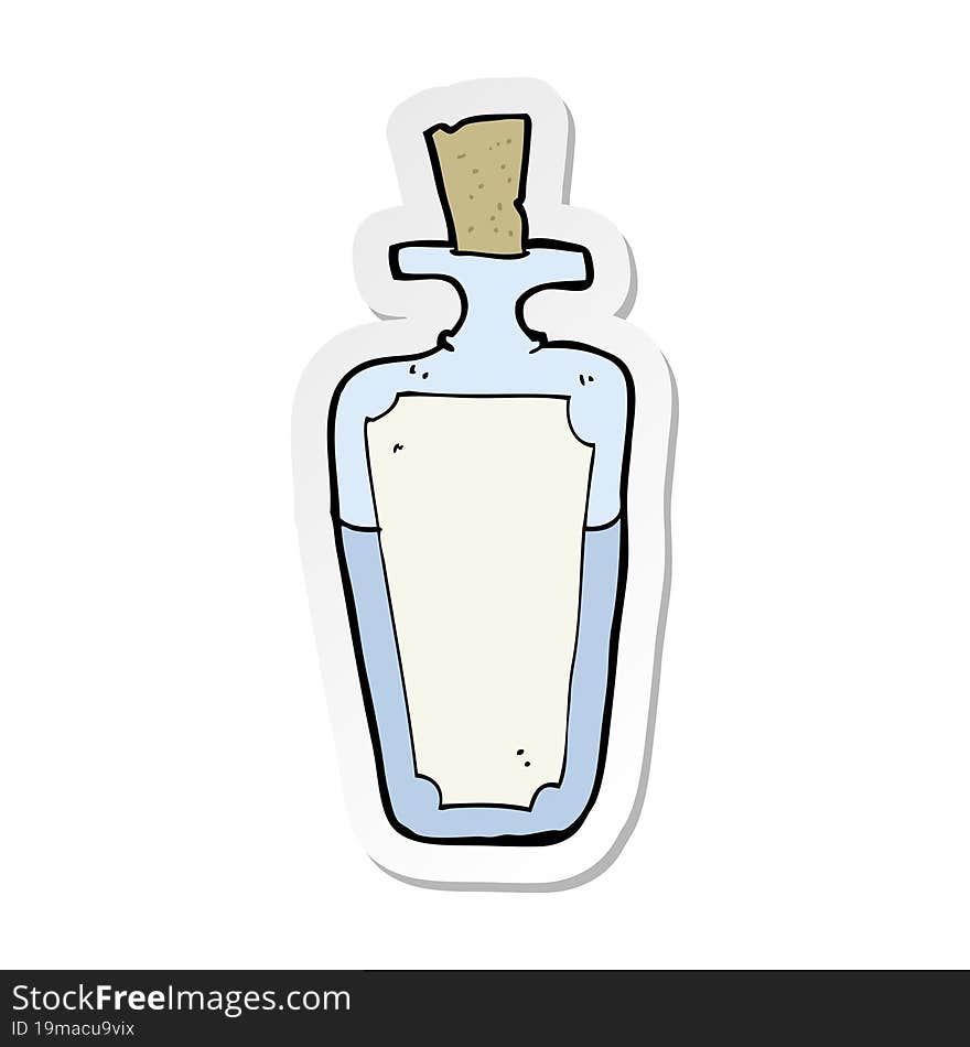 Sticker Of A Cartoon Potion Bottle