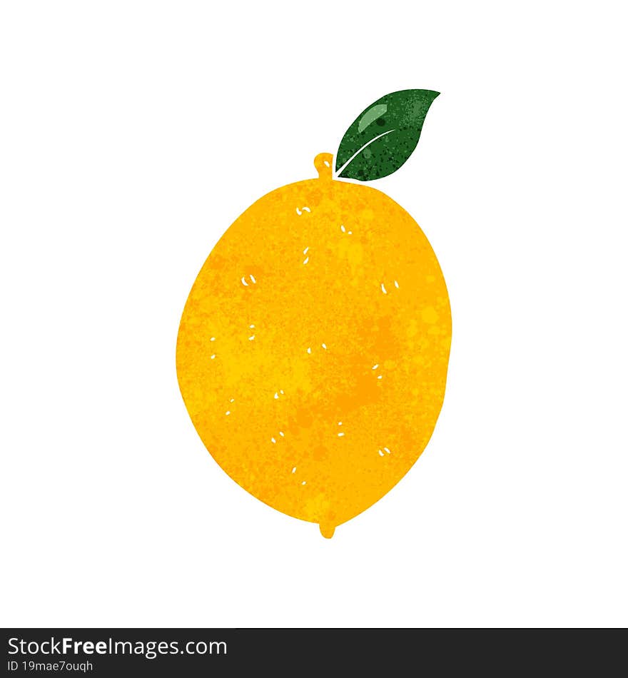 retro cartoon lemon