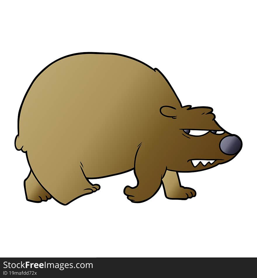 cartoon angry bear. cartoon angry bear