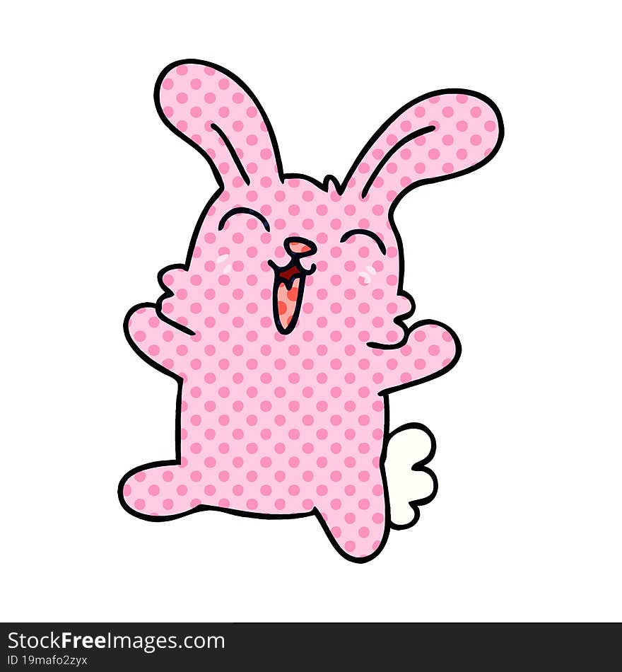 comic book style quirky cartoon rabbit. comic book style quirky cartoon rabbit