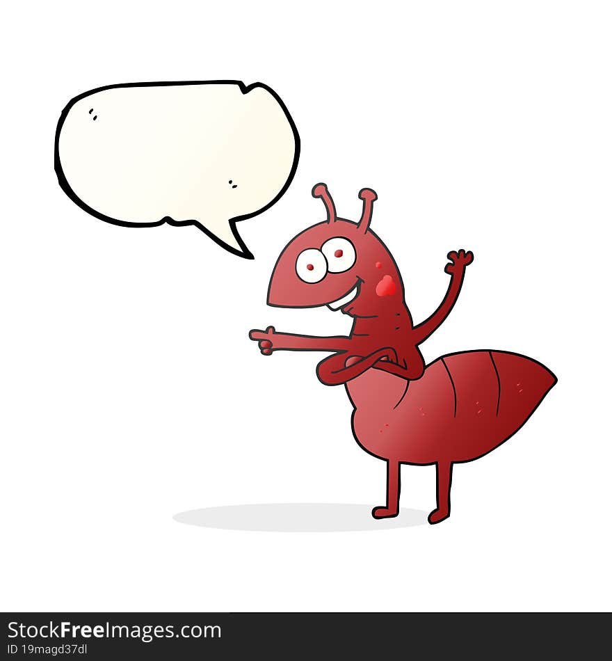 speech bubble cartoon ant