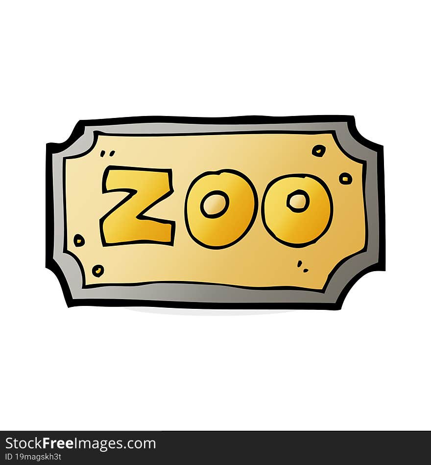 cartoon zoo sign