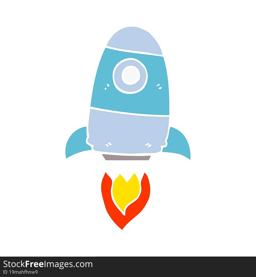 Cartoon Doodle Space Rocket