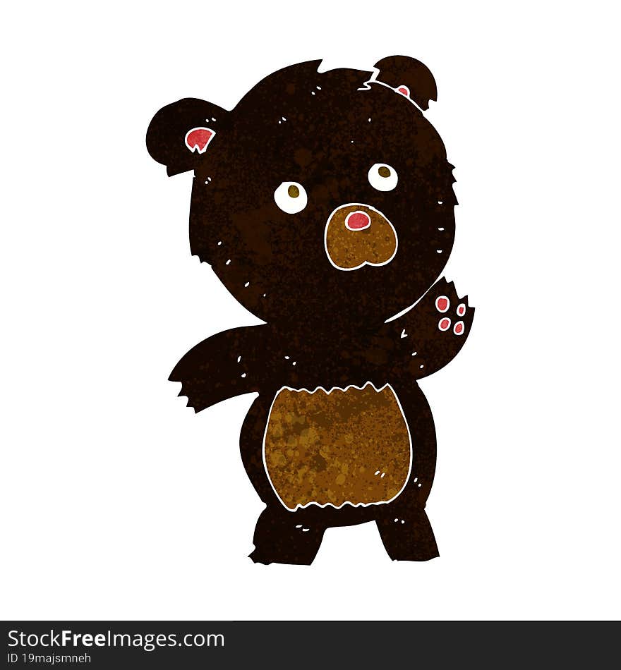 Cartoon Curious Black Bear