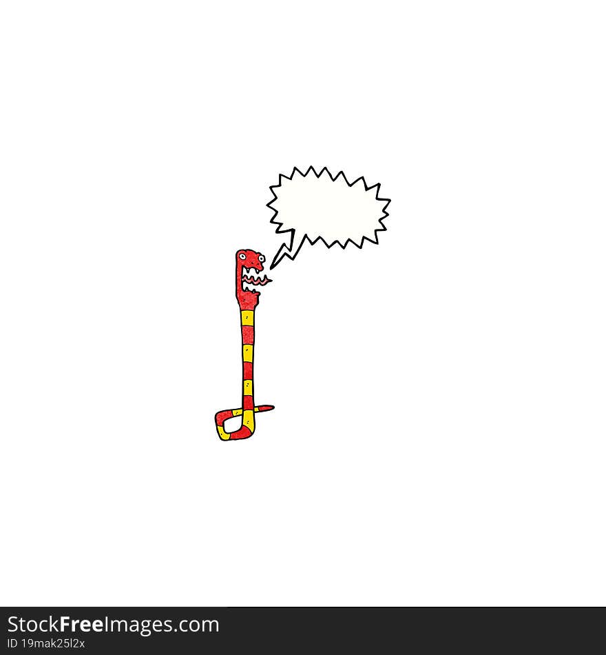 cartoon snake with speech bubble