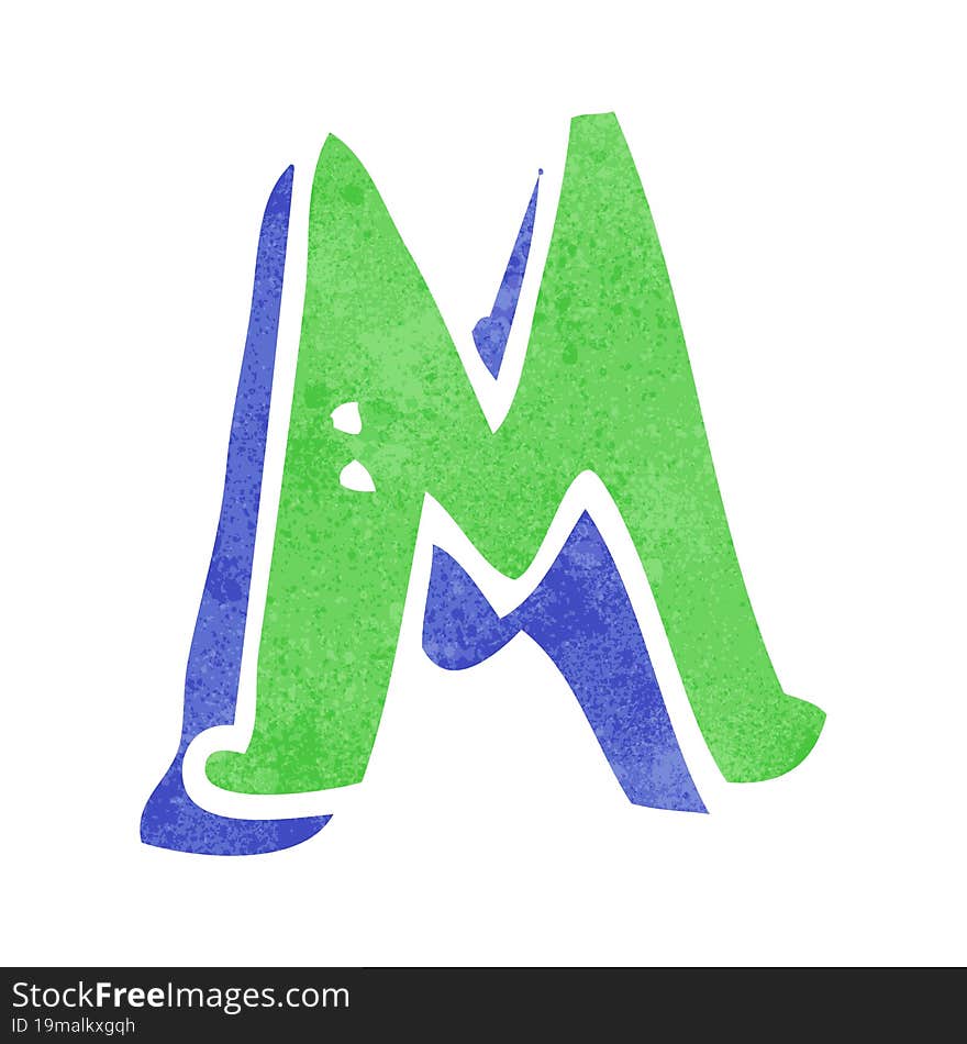 cartoon letter M