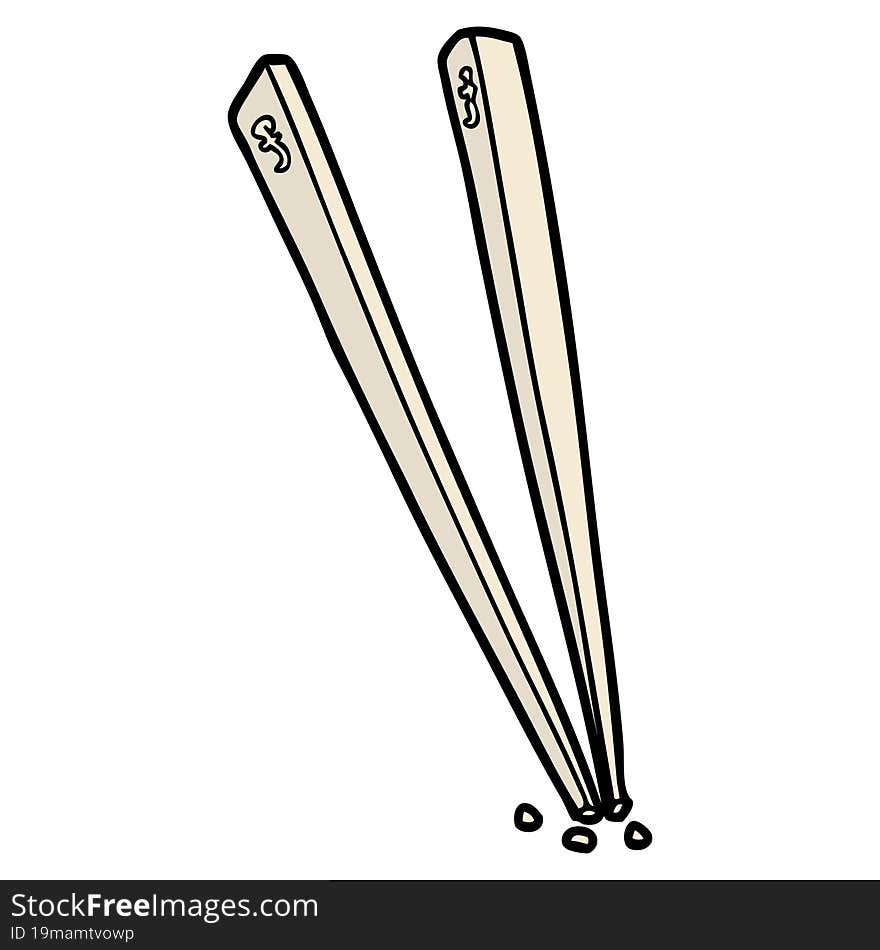 cartoon chopsticks. cartoon chopsticks