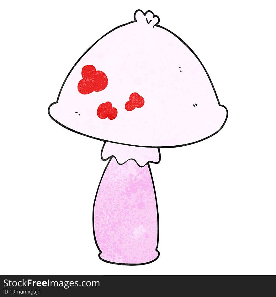 textured cartoon mushroom