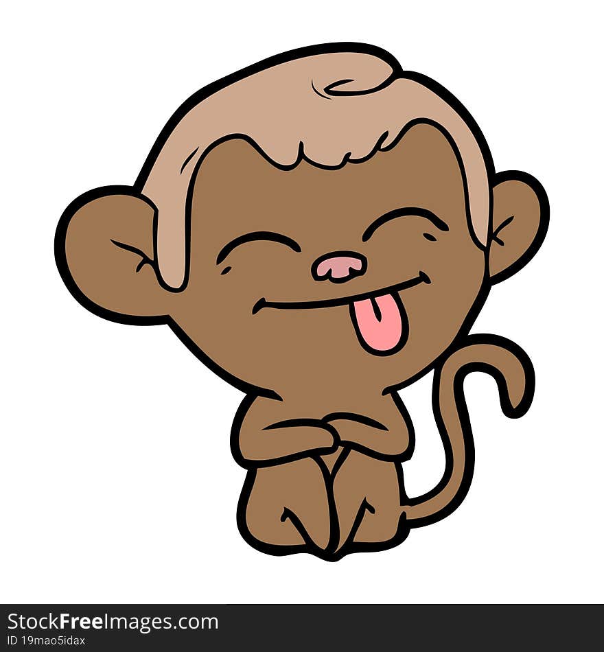 funny cartoon monkey. funny cartoon monkey