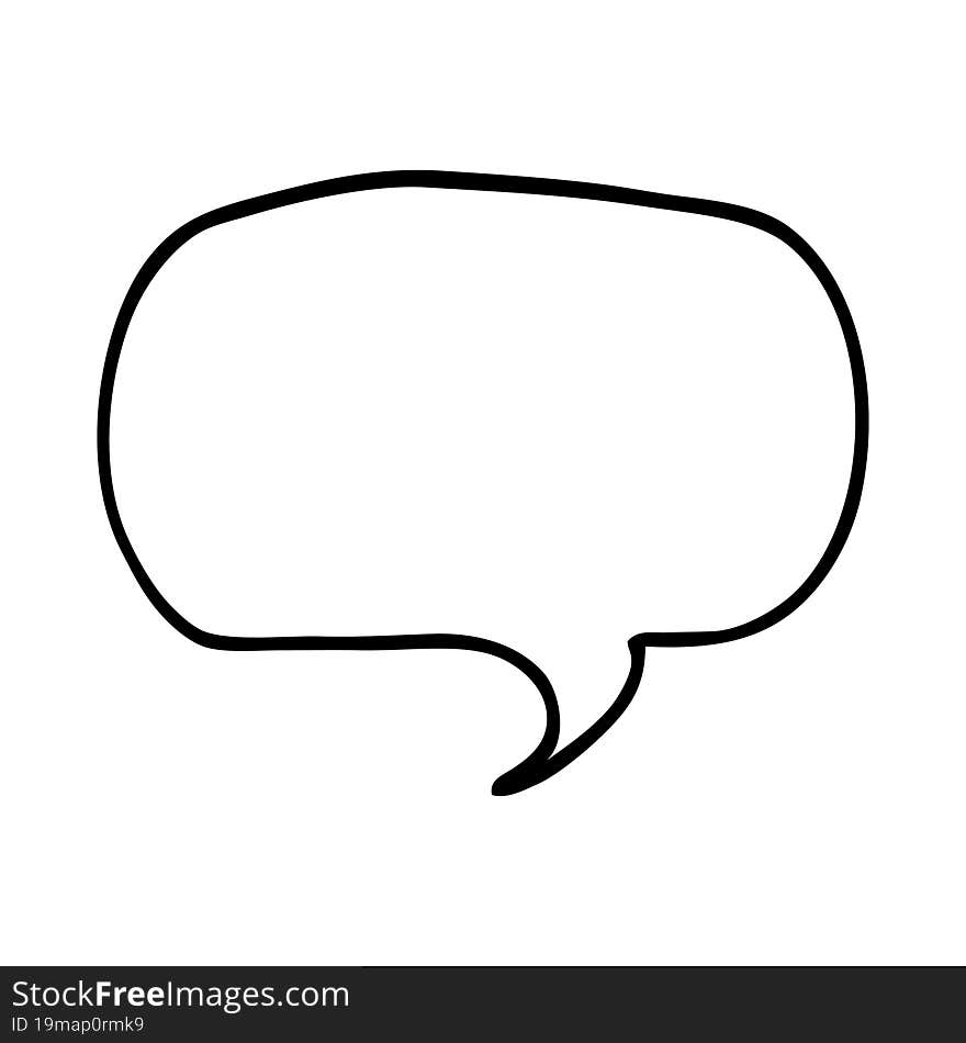 line drawing cartoon speech bubble