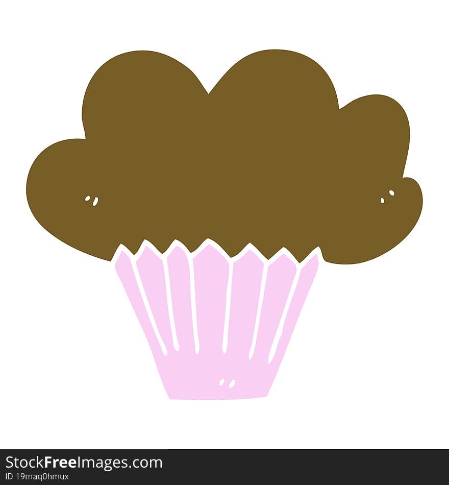 cartoon doodle cupcake