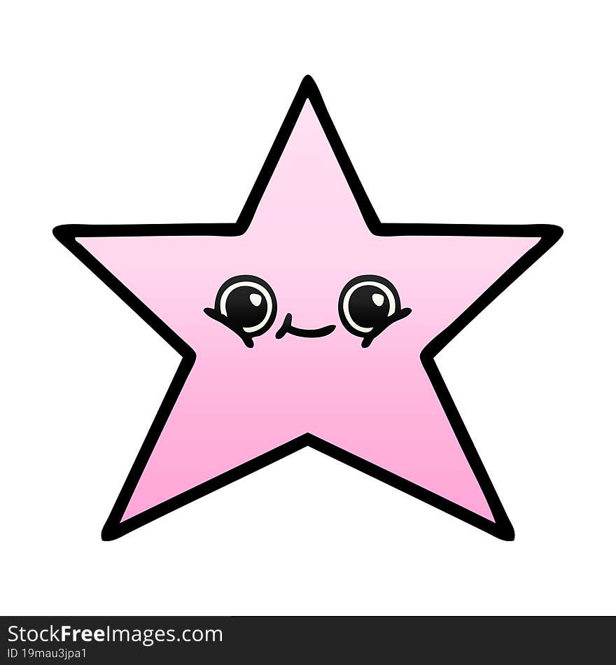 gradient shaded cartoon star fish