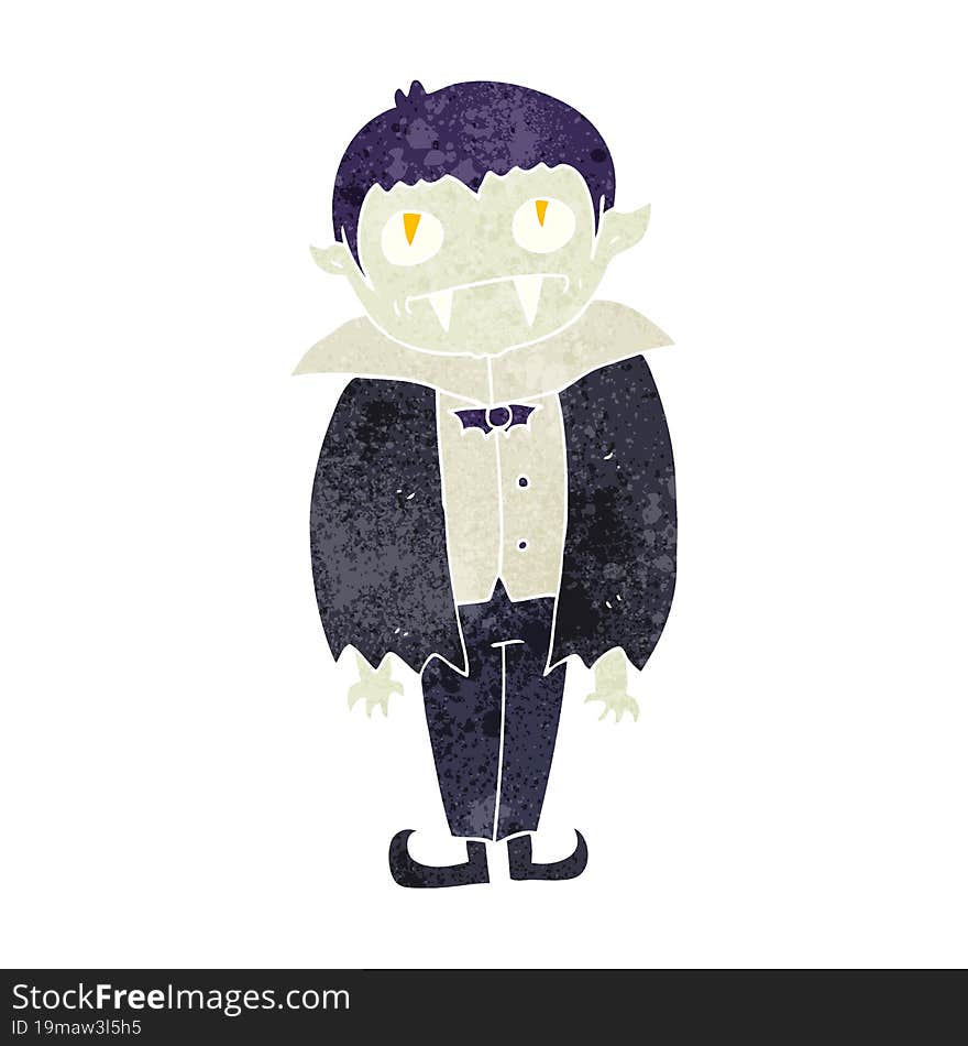 retro cartoon vampire boy