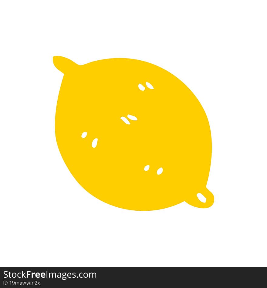 cartoon doodle organic lemon