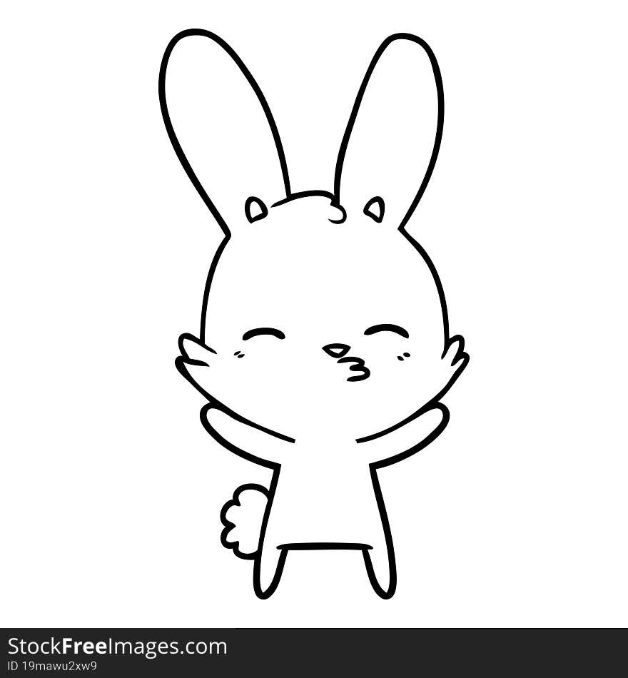 curious bunny cartoon. curious bunny cartoon