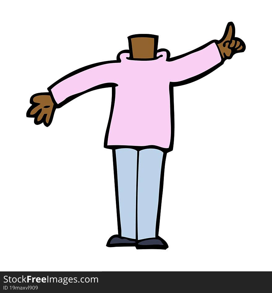 cartoon body with raised hand  (mix and match cartoons or add own photos