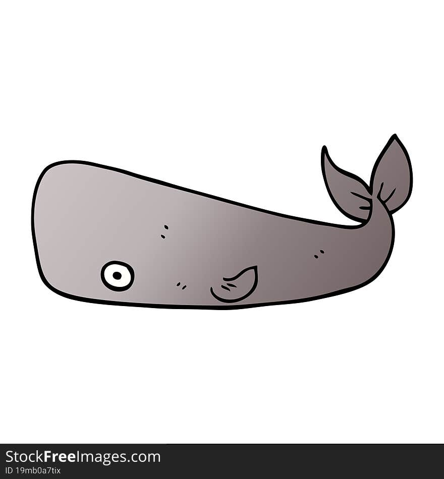 cartoon doodle whale