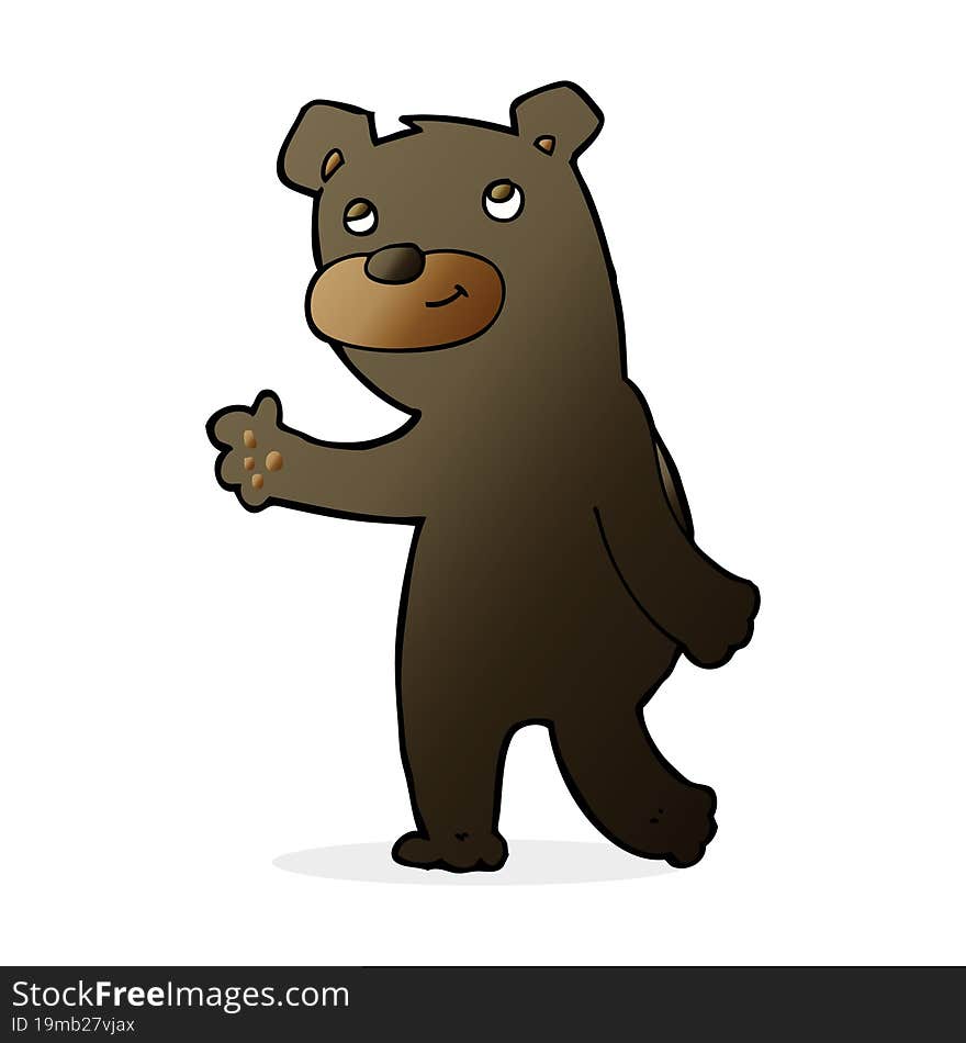 cute cartoon black bear